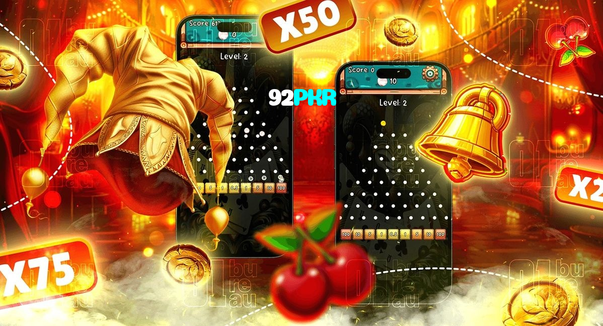 92PKR casino presented on mobile device in Pakistan with slots and live games